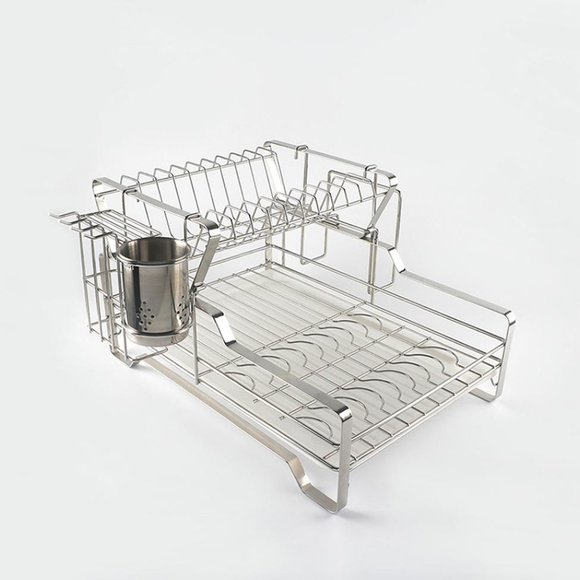 2 Tier Stainless steel Counter Top Dish Rack - Picture 1 of 2